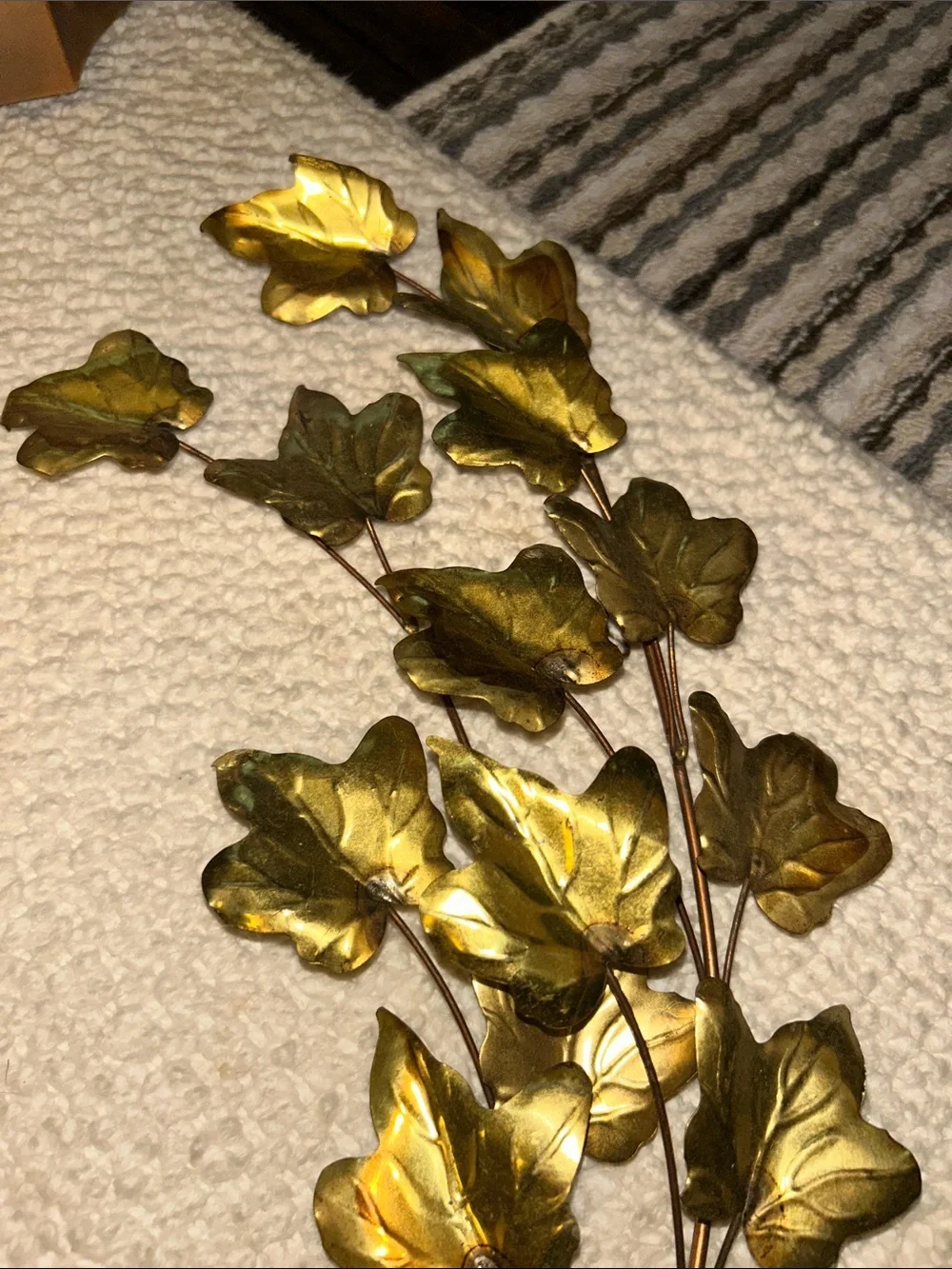 Vintage Home Interiors Gold Leaf Branch Wall Accent - Decorative Home Accent
